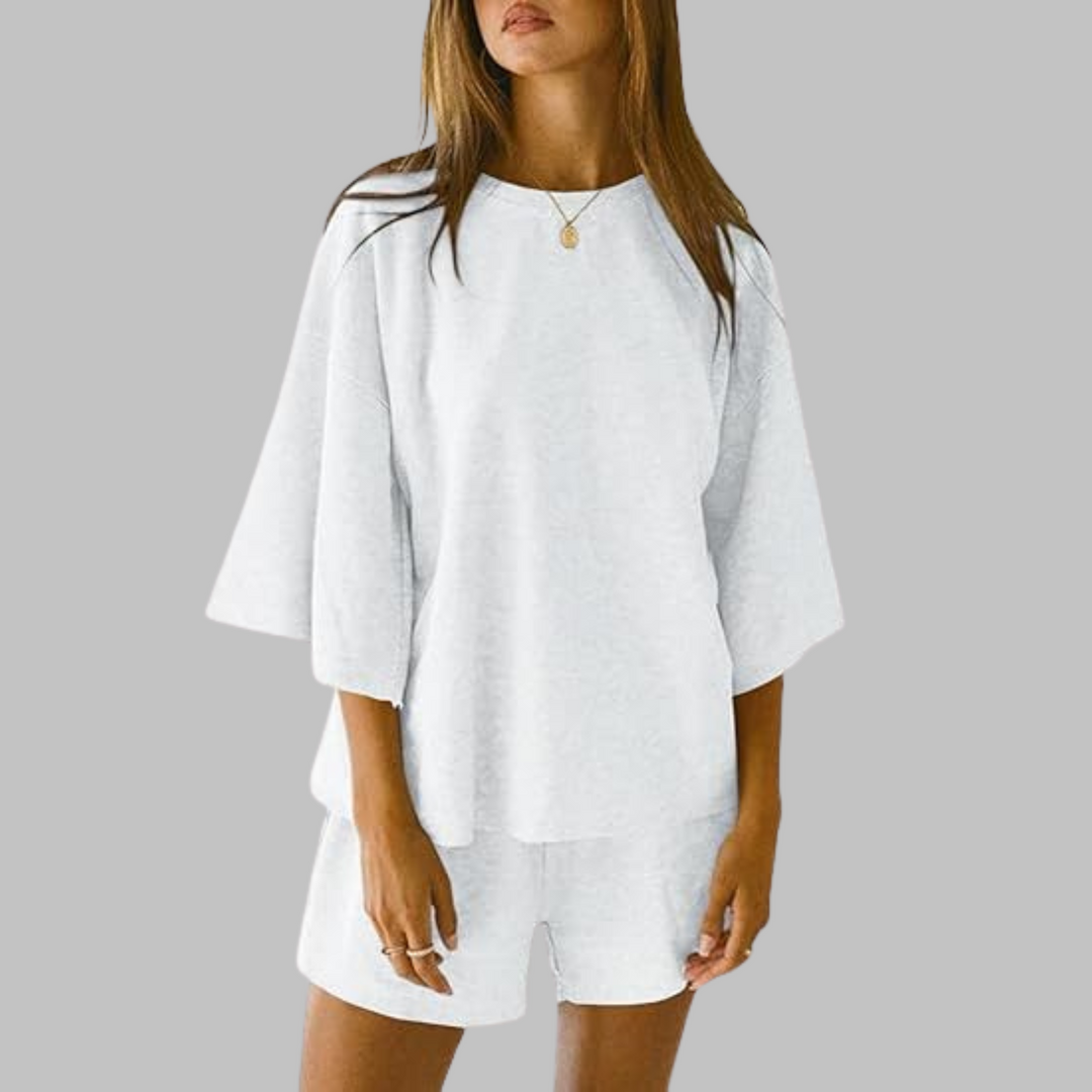 TIYA™ - Casual Top and Shorts Lounge Set