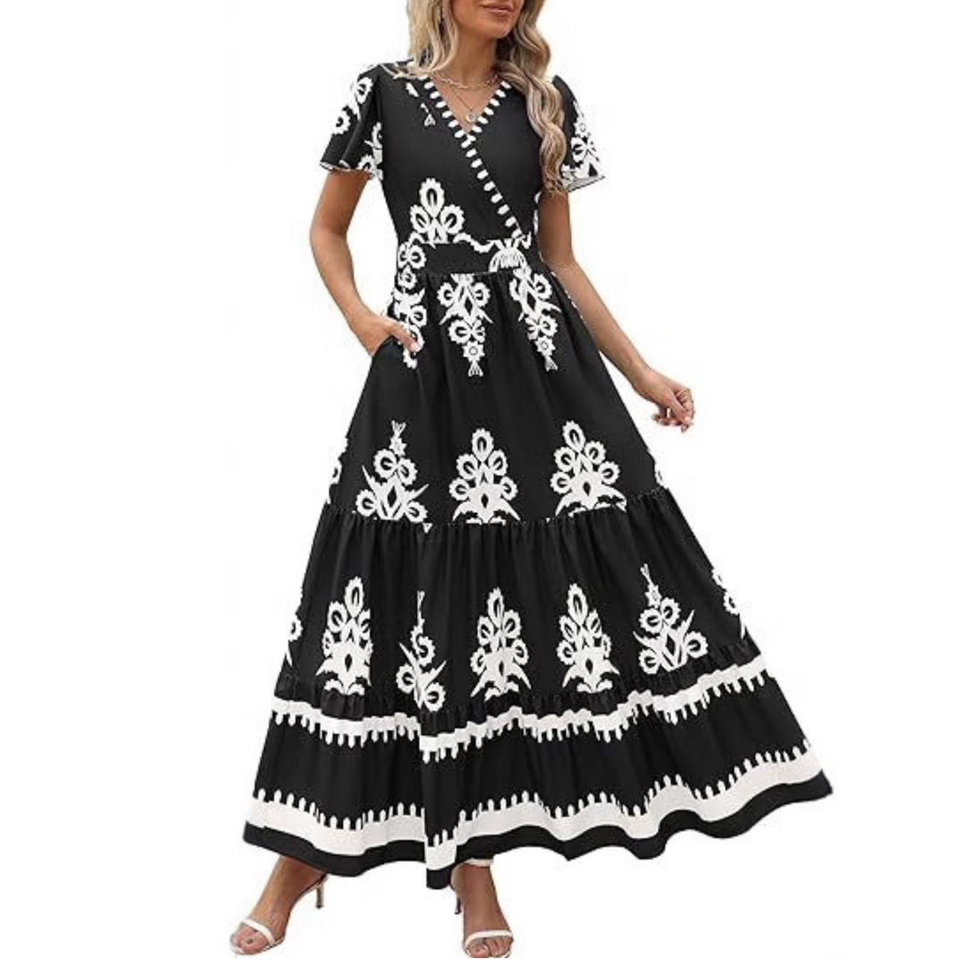 HELLENORE™ - Casual Chic Floral Maxi Dress