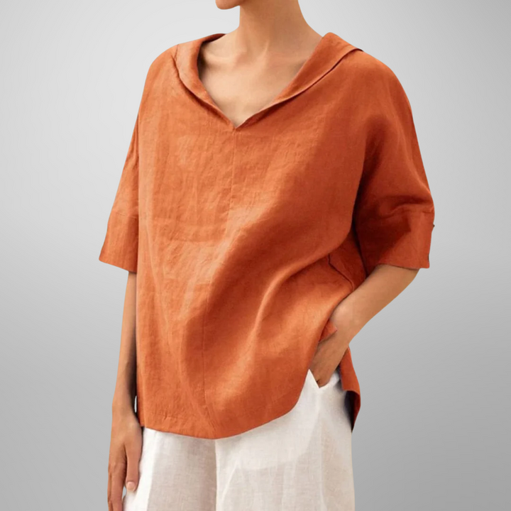 LUCY™ – Cotton Loose-Fitting Blouse