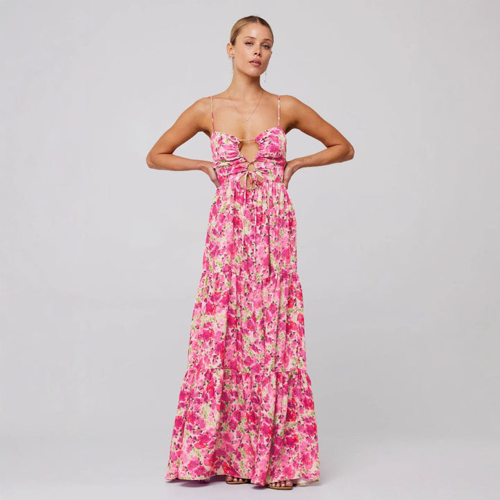 MARSHA™ - Chic Sleeveless Cross Tie-Up Front Summer Maxi Dress