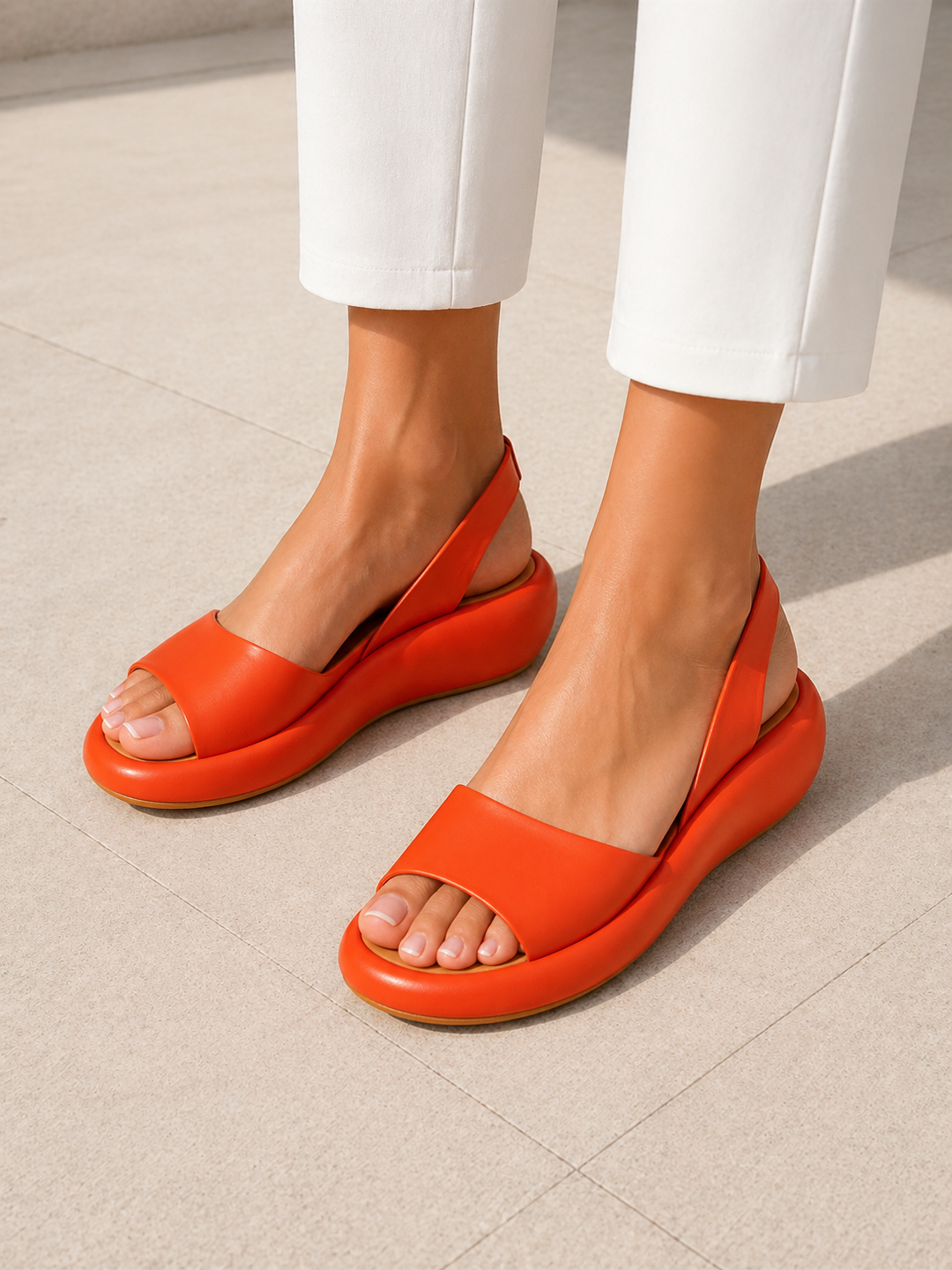 Women’s Open Toe Slingback Flat Sandals