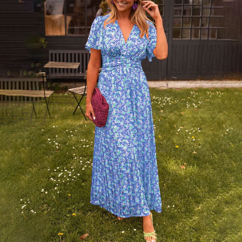 FREYJA™ – Classic V-Neck Dress